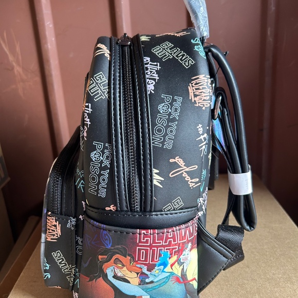 Loungefly Disney Villains Maleficent Ursula Cruella Scar Hades Mini Backpack - Picture 5 of 10